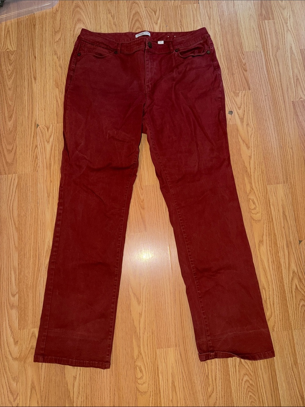 Coldwater Creek womens Deep Red Straight Jeans